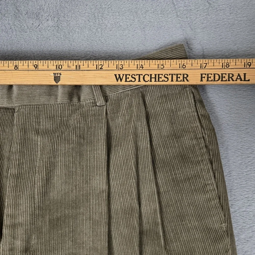 Jos. A. Bank Pants Mens 34 Unhemmed Corduroy‎ Windsor Executive Pleated NWT